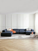 Soft Yumuşak Oturumlu Dinlenme Modüllü Köşe Kanepe, Keten, 6-7 Kişilik-Köşe Koltuk-Innature Home-Keten- Açık Bej-Sağ-NowShopFun