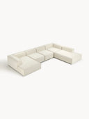 Soft Yumuşak Oturumlu Dinlenme Modüllü Köşe Kanepe, Keten, 6-7 Kişilik-Köşe Koltuk-Innature Home-Keten- Açık Bej-Sağ-NowShopFun