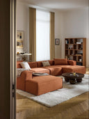 Soft Yumuşak Oturumlu Dinlenme Modüllü Köşe Kanepe, Keten, 6-7 Kişilik-Köşe Koltuk-Innature Home-Keten- Açık Bej-Sağ-NowShopFun