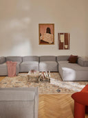 Soft Yumuşak Oturumlu Dinlenme Modüllü Köşe Kanepe, Keten, 6-7 Kişilik-Köşe Koltuk-Innature Home-Keten- Açık Bej-Sağ-NowShopFun