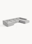 Soft Yumuşak Oturumlu Dinlenme Modüllü Köşe Kanepe, Keten, 6-7 Kişilik-Köşe Koltuk-Innature Home-Keten- Açık Bej-Sağ-NowShopFun