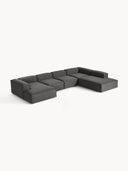 Soft Yumuşak Oturumlu Dinlenme Modüllü Köşe Kanepe, Keten, 6-7 Kişilik-Köşe Koltuk-Innature Home-Keten- Açık Bej-Sağ-NowShopFun