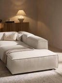 Soft Yumuşak Oturumlu Dinlenme Modüllü Köşe Kanepe, Keten, 6-7 Kişilik-Köşe Koltuk-Innature Home-Keten- Açık Bej-Sağ-NowShopFun