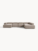 Soft Yumuşak Oturumlu Dinlenme Modüllü Köşe Kanepe, Keten, 6-7 Kişilik-Köşe Koltuk-Innature Home-Keten- Açık Bej-Sağ-NowShopFun
