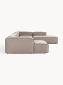 Soft Yumuşak Oturumlu Dinlenme Modüllü Köşe Kanepe, Keten, 6-7 Kişilik-Köşe Koltuk-Innature Home-Keten- Açık Bej-Sağ-NowShopFun