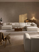 Soft Yumuşak Oturumlu Dinlenme Modüllü Köşe Kanepe, Keten, 6-7 Kişilik-Köşe Koltuk-Innature Home-Keten- Açık Bej-Sağ-NowShopFun
