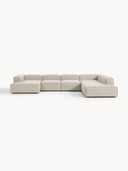 Soft Yumuşak Oturumlu Dinlenme Modüllü Köşe Kanepe, Keten, 6-7 Kişilik-Köşe Koltuk-Innature Home-Keten- Açık Bej-Sağ-NowShopFun