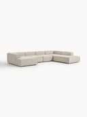 Soft Yumuşak Oturumlu Dinlenme Modüllü Köşe Kanepe, Keten, 6-7 Kişilik-Köşe Koltuk-Innature Home-Keten- Açık Bej-Sağ-NowShopFun