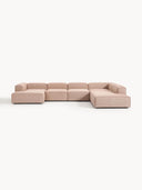 Soft Yumuşak Oturumlu Dinlenme Modüllü Köşe Kanepe, Keten, 6-7 Kişilik-Köşe Koltuk-Innature Home-Keten- Açık Bej-Sağ-NowShopFun
