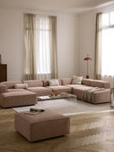 Soft Yumuşak Oturumlu Dinlenme Modüllü Köşe Kanepe, Keten, 6-7 Kişilik-Köşe Koltuk-Innature Home-Keten- Açık Bej-Sağ-NowShopFun