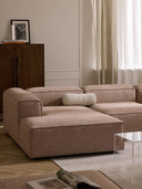 Soft Yumuşak Oturumlu Dinlenme Modüllü Köşe Kanepe, Keten, 6-7 Kişilik-Köşe Koltuk-Innature Home-Keten- Açık Bej-Sağ-NowShopFun