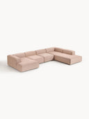 Soft Yumuşak Oturumlu Dinlenme Modüllü Köşe Kanepe, Keten, 6-7 Kişilik-Köşe Koltuk-Innature Home-Keten- Açık Bej-Sağ-NowShopFun