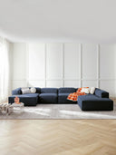 Soft Yumuşak Oturumlu Dinlenme Modüllü Köşe Kanepe, Keten, 6-7 Kişilik-Köşe Koltuk-Innature Home-Keten- Açık Bej-Sağ-NowShopFun