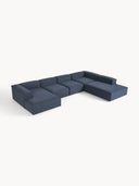 Soft Yumuşak Oturumlu Dinlenme Modüllü Köşe Kanepe, Keten, 6-7 Kişilik-Köşe Koltuk-Innature Home-Keten- Açık Bej-Sağ-NowShopFun