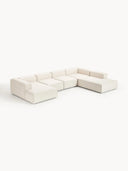Soft Yumuşak Oturumlu Dinlenme Modüllü Köşe Kanepe, Keten, 6-7 Kişilik-Köşe Koltuk-Innature Home-Keten- Açık Bej-Sağ-NowShopFun
