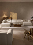 Soft Yumuşak Oturumlu Dinlenme Modüllü Köşe Kanepe, Keten, 6-7 Kişilik-Köşe Koltuk-Innature Home-Keten- Açık Bej-Sağ-NowShopFun