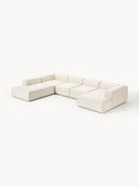 Soft Yumuşak Oturumlu Dinlenme Modüllü Köşe Kanepe, Keten, 6-7 Kişilik-Köşe Koltuk-Innature Home-Keten- Açık Bej-Sağ-NowShopFun
