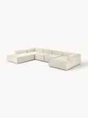 Soft Yumuşak Oturumlu Dinlenme Modüllü Köşe Kanepe, Keten, 6-7 Kişilik-Köşe Koltuk-Innature Home-Keten- Açık Bej-Sağ-NowShopFun