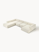 Soft Yumuşak Oturumlu Dinlenme Modüllü Köşe Kanepe, Keten, 6-7 Kişilik-Köşe Koltuk-Innature Home-Keten- Açık Bej-Sağ-NowShopFun