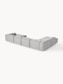 Soft Yumuşak Oturumlu Dinlenme Modüllü Köşe Kanepe, Keten, 6-7 Kişilik-Köşe Koltuk-Innature Home-Keten- Açık Bej-Sağ-NowShopFun