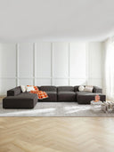 Soft Yumuşak Oturumlu Dinlenme Modüllü Köşe Kanepe, Keten, 6-7 Kişilik-Köşe Koltuk-Innature Home-Keten- Açık Bej-Sağ-NowShopFun