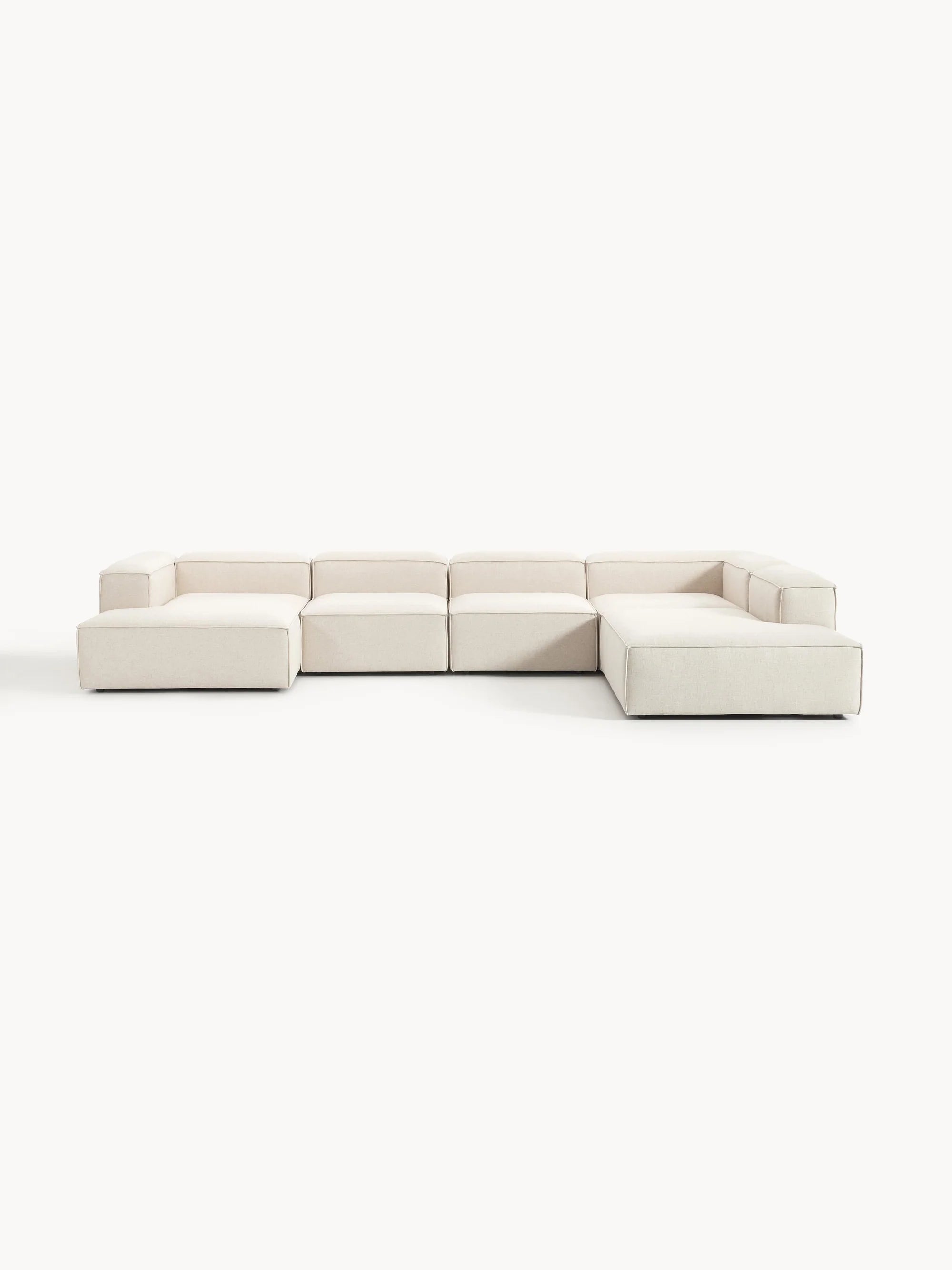 Soft Yumuşak Oturumlu Dinlenme Modüllü Köşe Kanepe, Keten, 6-7 Kişilik-Köşe Koltuk-Innature Home-Keten- Açık Bej-Sağ-NowShopFun