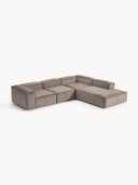 Soft Yumuşak Oturumlu Dinlenme Modüllü Köşe Kanepe,Fitilli Kadife 4-5 Kişilik-Köşe Koltuk-Innature Home-Fitilli Kadife - Açık Bej-Sağ-NowShopFun