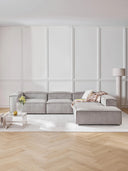 Soft Yumuşak Oturumlu Dinlenme Modüllü Köşe Kanepe,Fitilli Kadife 4-5 Kişilik-Köşe Koltuk-Innature Home-Fitilli Kadife - Açık Bej-Sağ-NowShopFun