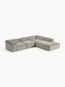 Soft Yumuşak Oturumlu Dinlenme Modüllü Köşe Kanepe,Fitilli Kadife 4-5 Kişilik-Köşe Koltuk-Innature Home-Fitilli Kadife - Açık Bej-Sağ-NowShopFun