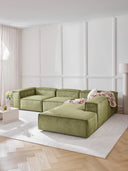Soft Yumuşak Oturumlu Dinlenme Modüllü Köşe Kanepe,Fitilli Kadife 4-5 Kişilik-Köşe Koltuk-Innature Home-Fitilli Kadife - Açık Bej-Sağ-NowShopFun