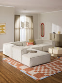 Soft Yumuşak Oturumlu Dinlenme Modüllü Köşe Kanepe,Fitilli Kadife 4-5 Kişilik-Köşe Koltuk-Innature Home-Fitilli Kadife - Açık Bej-Sağ-NowShopFun