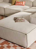 Soft Yumuşak Oturumlu Dinlenme Modüllü Köşe Kanepe,Fitilli Kadife 4-5 Kişilik-Köşe Koltuk-Innature Home-Fitilli Kadife - Açık Bej-Sağ-NowShopFun