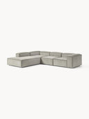 Soft Yumuşak Oturumlu Dinlenme Modüllü Köşe Kanepe,Fitilli Kadife 4-5 Kişilik-Köşe Koltuk-Innature Home-Fitilli Kadife - Açık Bej-Sağ-NowShopFun