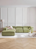 Soft Yumuşak Oturumlu Dinlenme Modüllü Köşe Kanepe,Fitilli Kadife 4-5 Kişilik-Köşe Koltuk-Innature Home-Fitilli Kadife - Açık Bej-Sağ-NowShopFun
