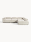 Soft Yumuşak Oturumlu Dinlenme Modüllü Köşe Kanepe,Fitilli Kadife 4-5 Kişilik-Köşe Koltuk-Innature Home-Fitilli Kadife - Açık Bej-Sağ-NowShopFun