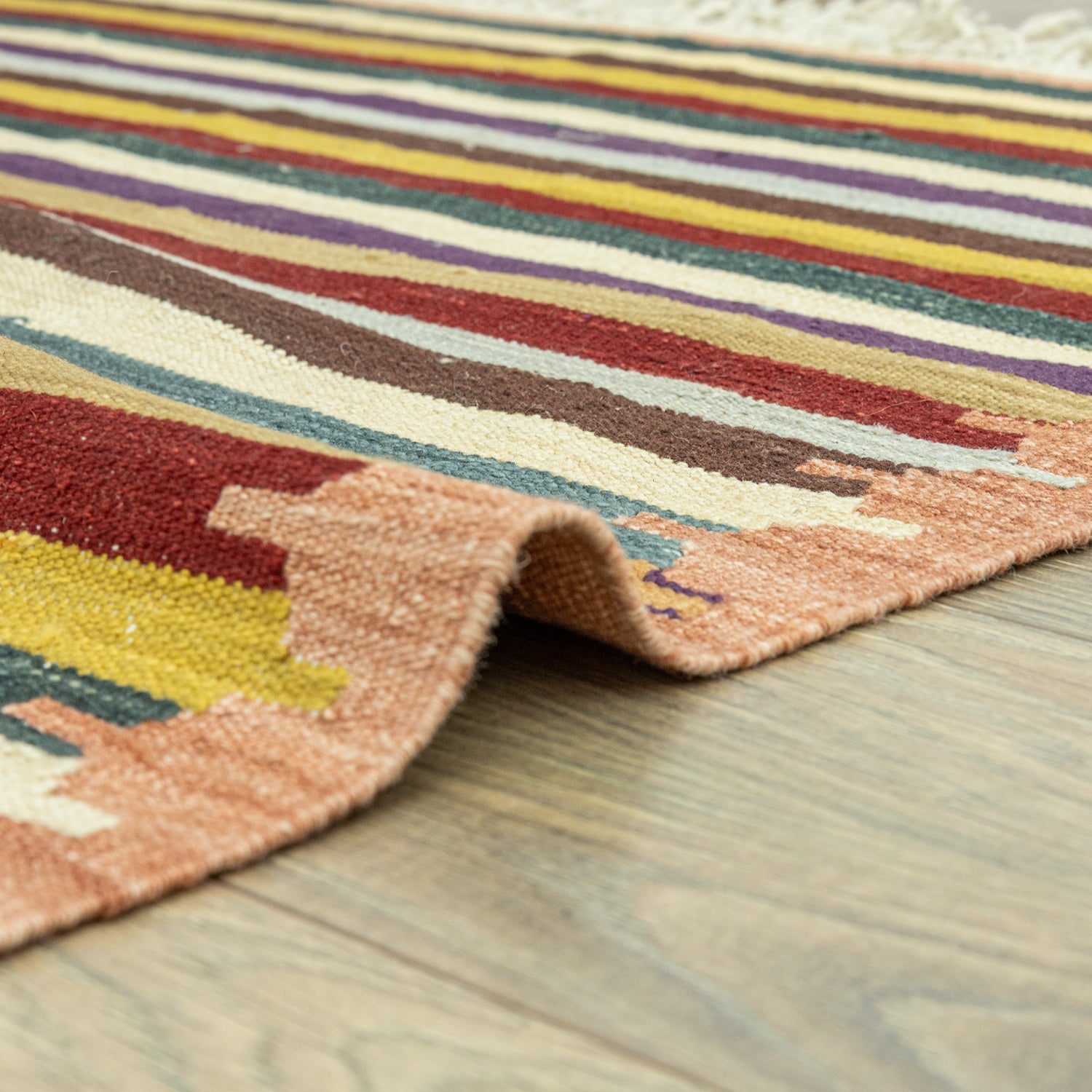 Liora Çubuk Tasarımlı Yün Kilim 114x177 Cm