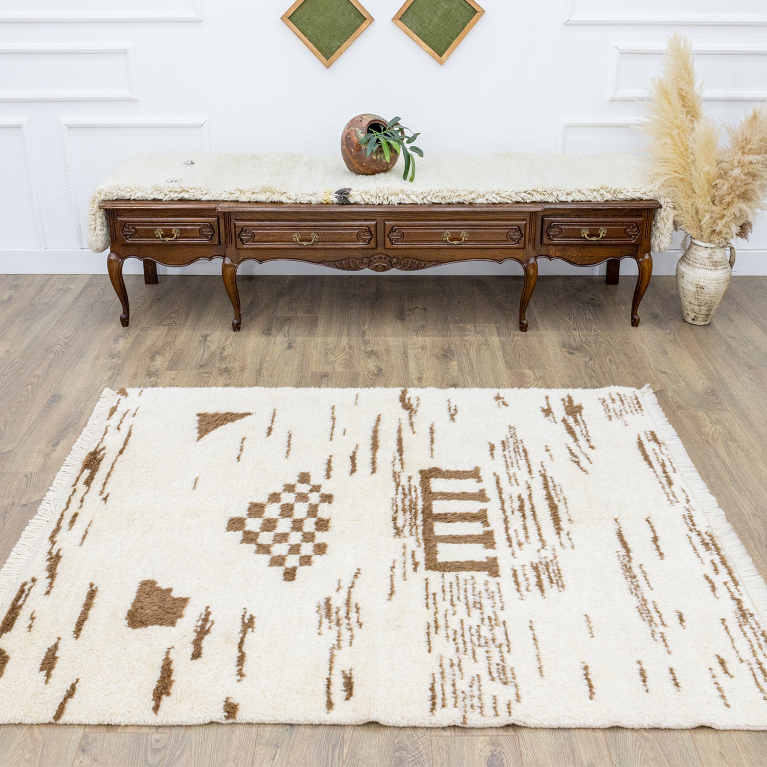 Meknes El Dokuma Moroccan Tarzı Yün Halı 140X191 Cm