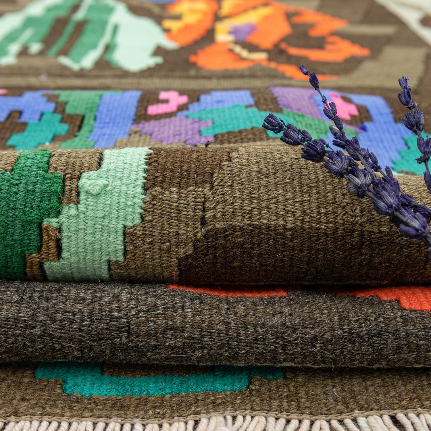 Thyra El Dokuma Azeri Motifli Kilim 208X398 Cm