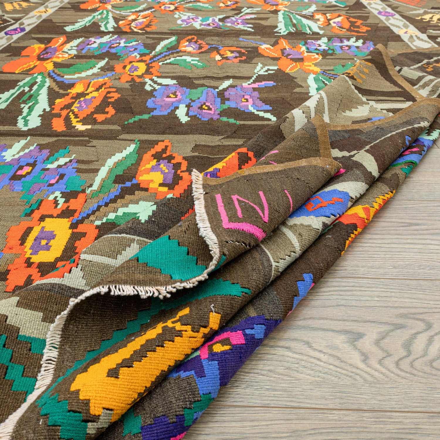 Thyra El Dokuma Azeri Motifli Kilim 208X398 Cm