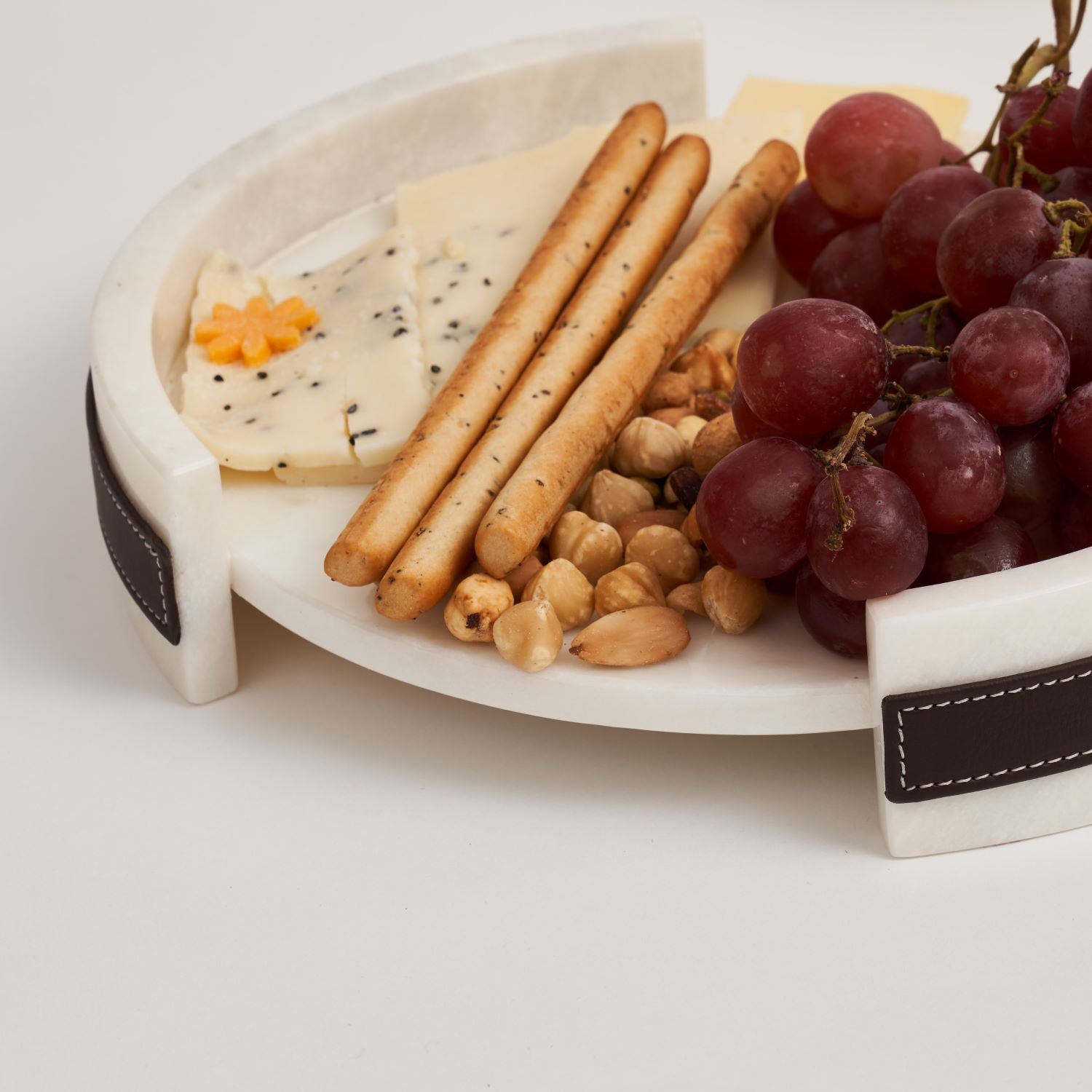 Solid Nappa Beyaz Mermer Sunum Tepsisi-Sunum Tepsisi-Haus 34 Project-NowShopFun