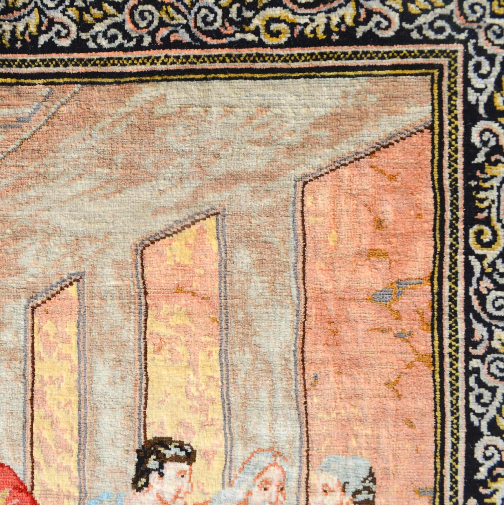 Son Akşam Yemeği Desenli Saf İpek El Dokuma Duvar Halısı (36x60 Cm)