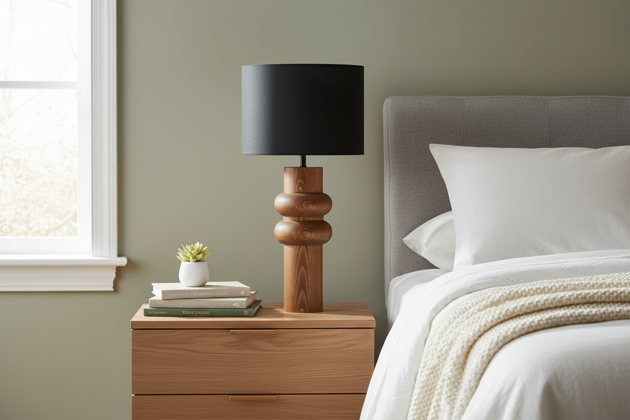 Sorrento Ahşap Abajur Ceviz-Abajur-Pinot Interior-NowShopFun