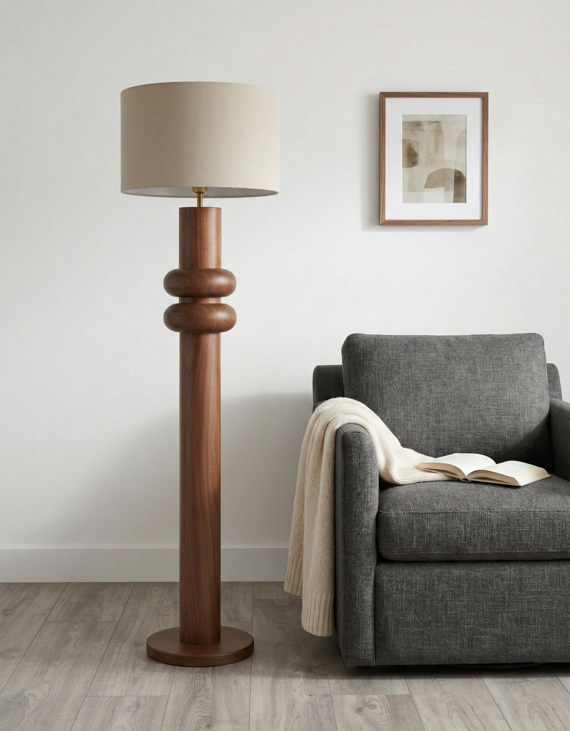 Sorrento Ahşap Lambader Ceviz-Lambader-Pinot Interior-NowShopFun