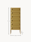 Space 6 Çekmeceli Modern Dressoir, 113 cm Yükseklik, MDF
