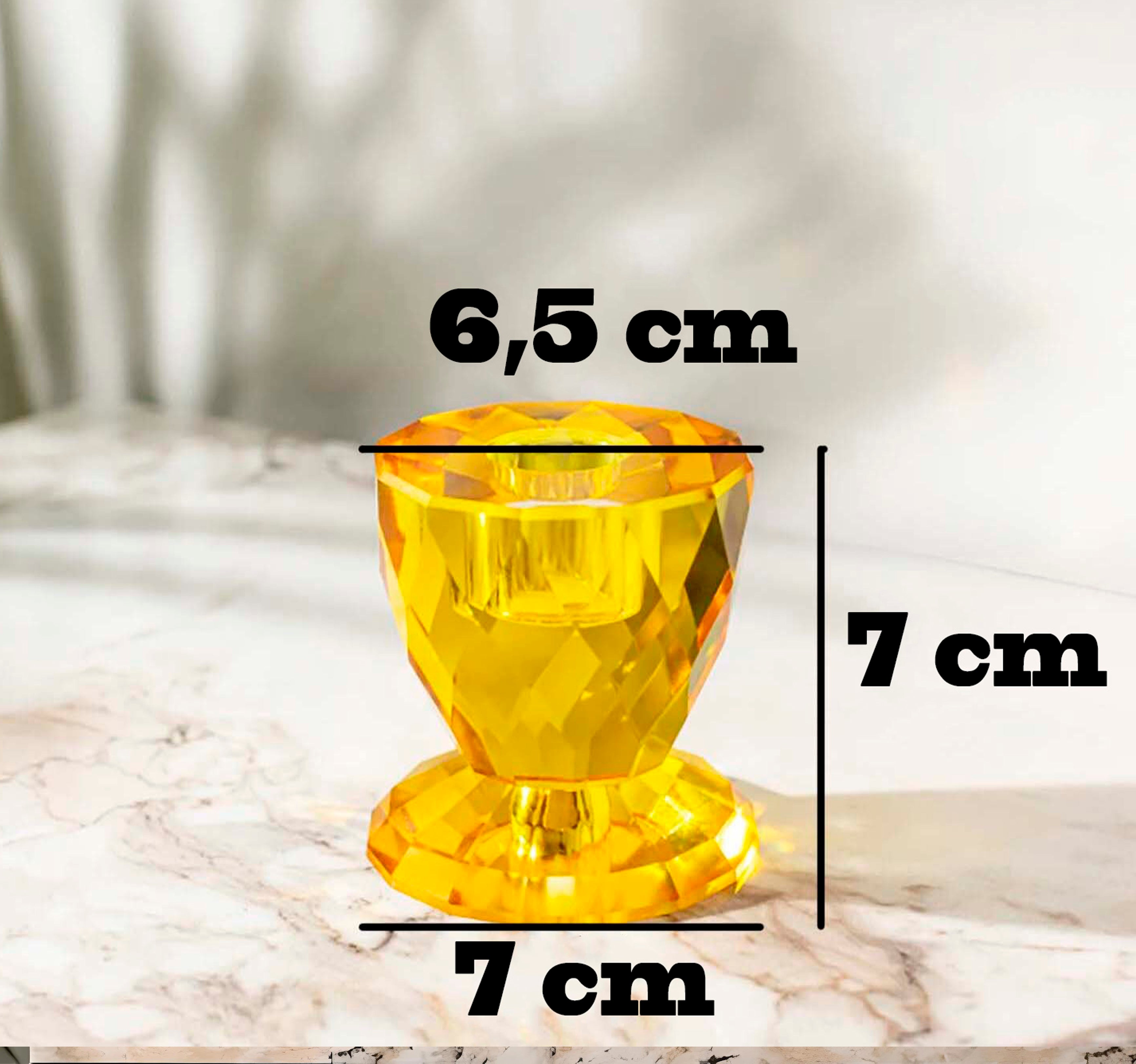 Sparkle Renkli Cam Şamdan