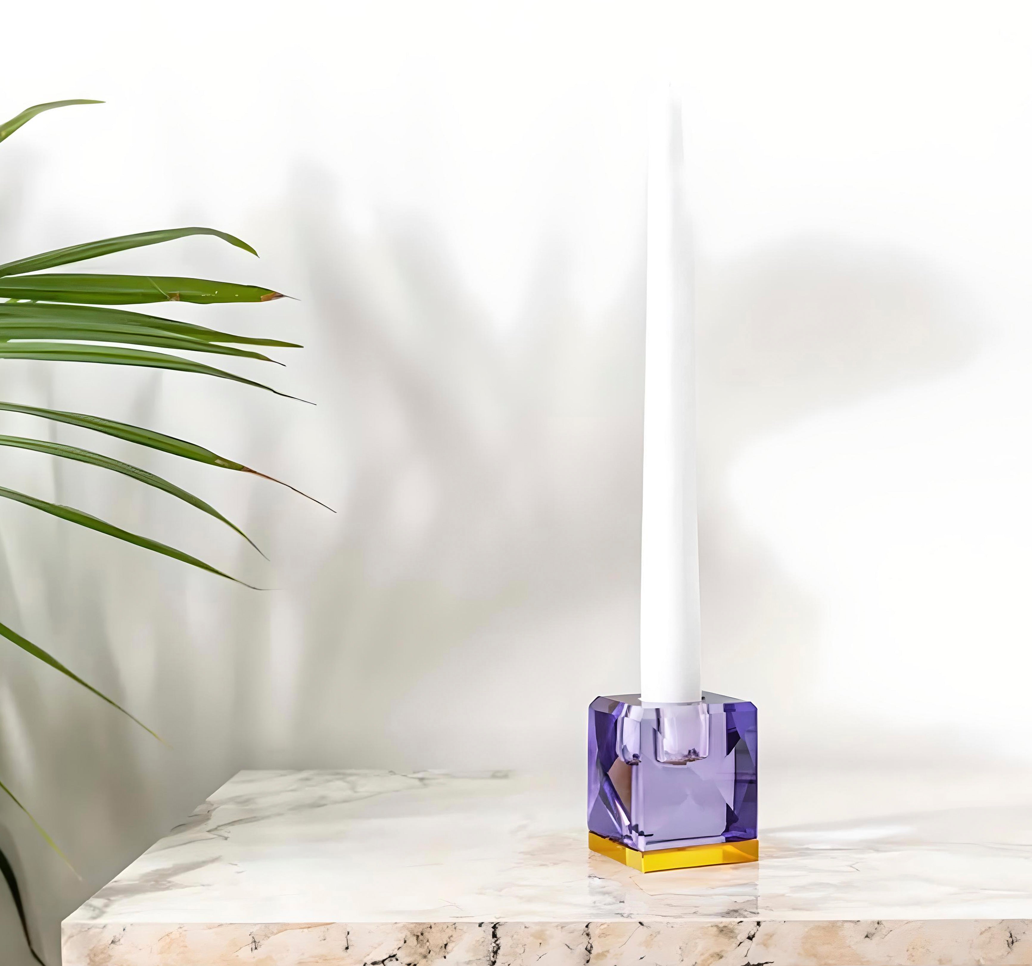 Sparkle Zar Formu Cam Şamdan