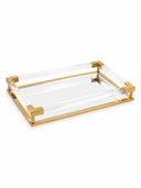 Squera Pirinç Detaylı Dekoratif Aynalı Tepsi-Tepsi-Memonza-NowShopFun