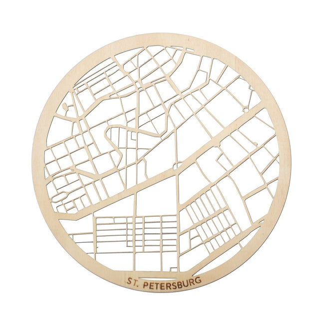 St. Petersburg Ahşap Şehir Haritası-Duvar Aksesuarı-ODA.products-NowShopFun