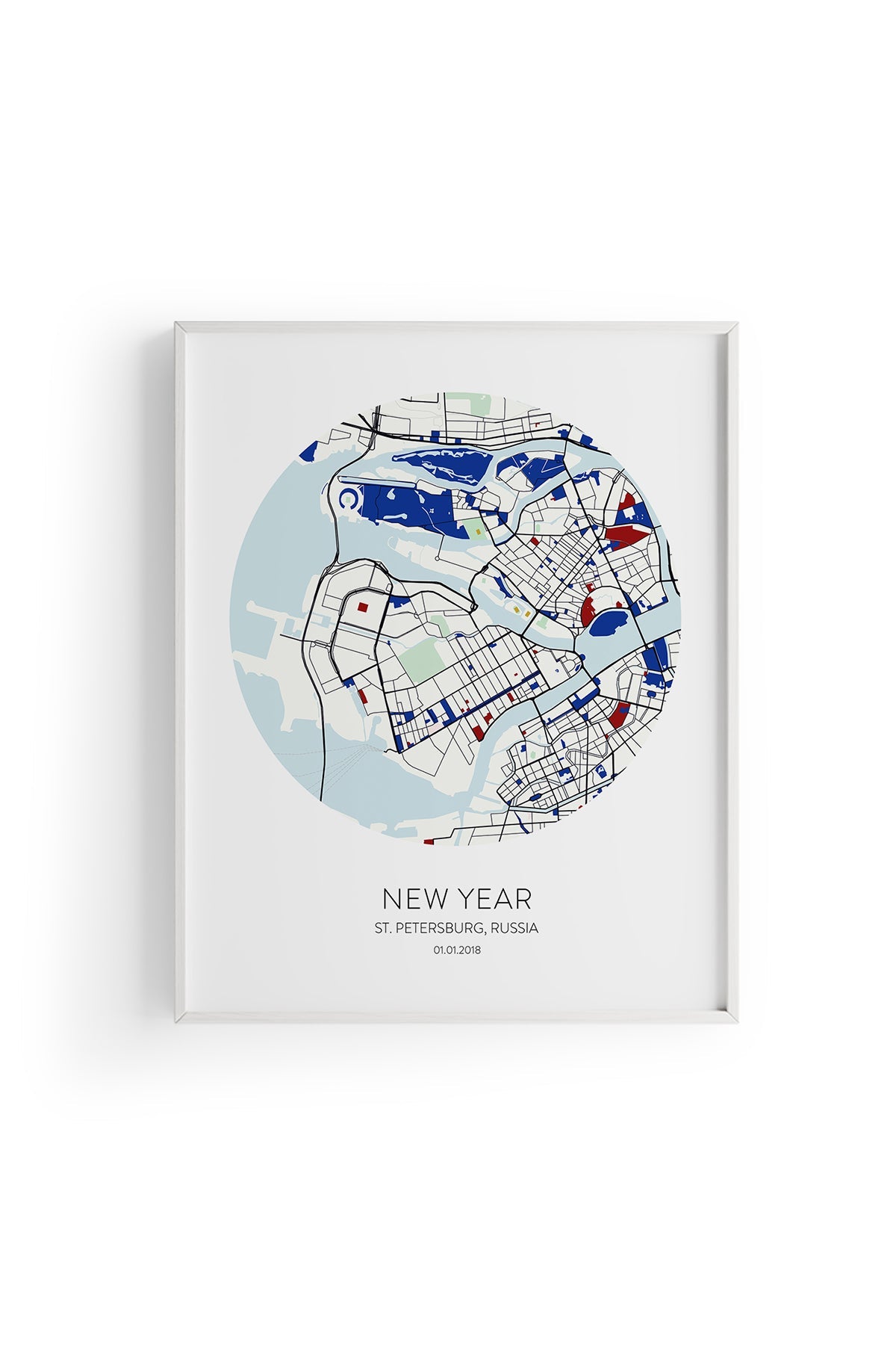 St. Petersburg Şehir Haritası Poster