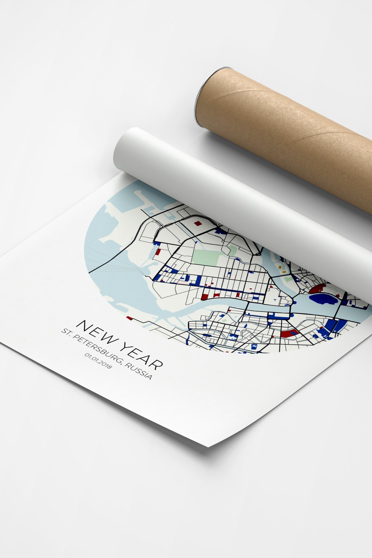 St. Petersburg Şehir Haritası Poster